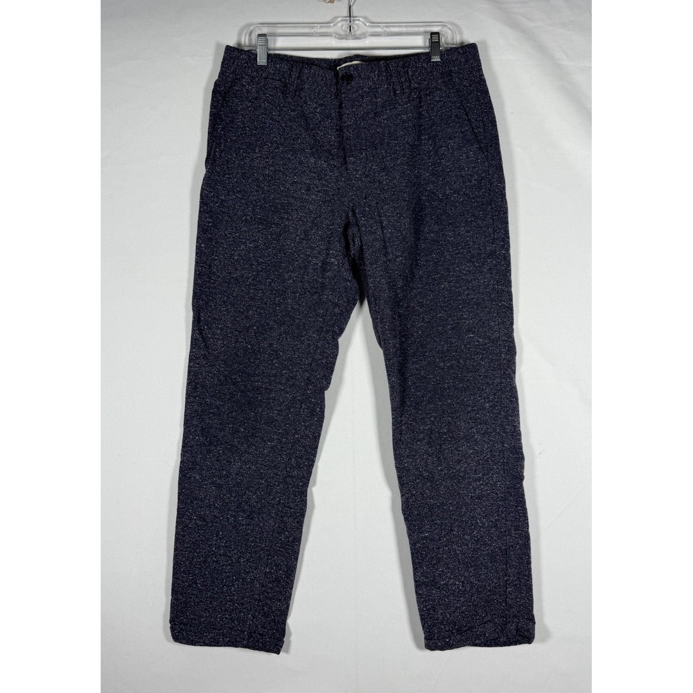 Norse Projects Pants Mens 33x27.5 Aros Cropped Nose Melange Cotton Straight Blue